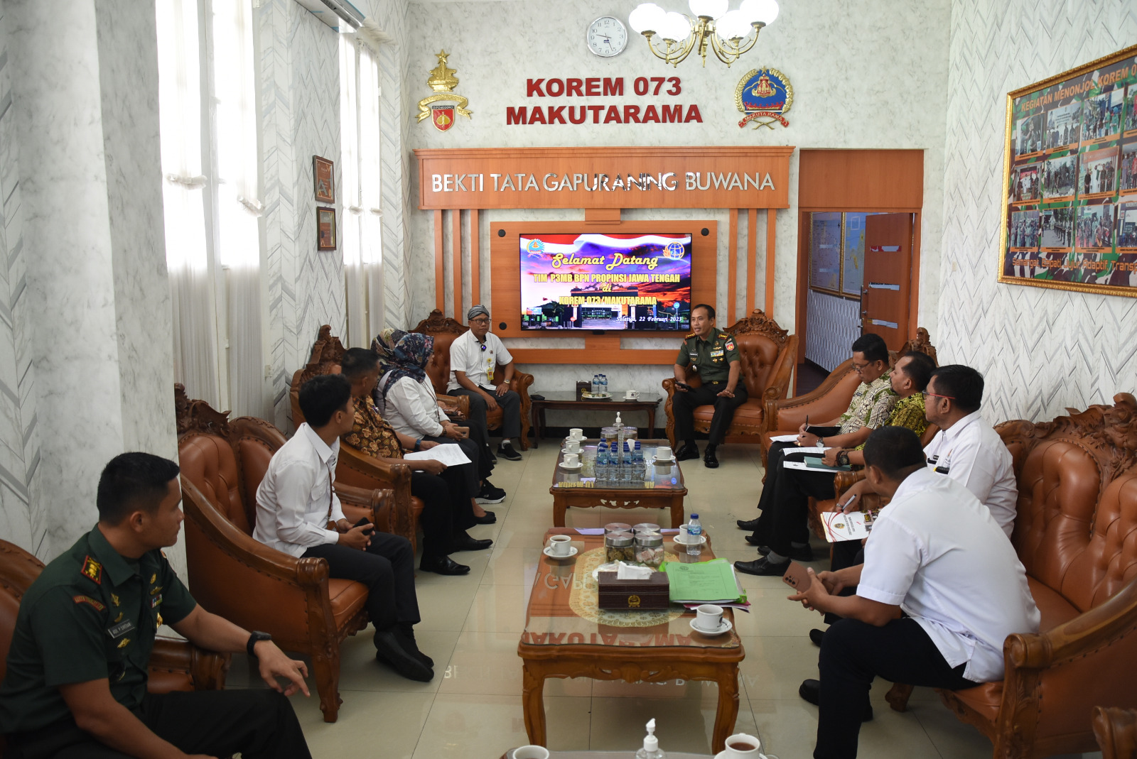 Danrem 073/Makuatarama Sambut Kunjungan Tim P3MB BPN Provinsi Jateng